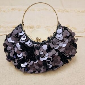 Elegant Sequin & Mesh Evening Bag